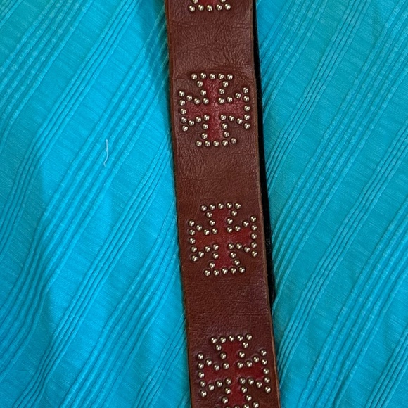 Beautiful brown leather CROSS BELT